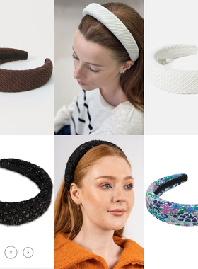 官网22欧秋冬女士发箍欧美外贸头饰头箍纯原高颅顶饰品发饰亲子In