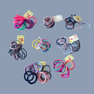 儿童碎发小皮筋细发绳彩色北欧女孩发绳头绳头饰发圈外贸可爱宝宝