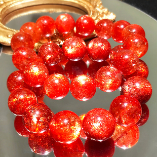 珍藏级金太阳石散珠手链吊坠项链金草莓日光太阳石阿鲁沙单珠手串
