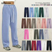 男女情侣装 多色不挑人百搭亲肤350g休闲卫裤 纯色运动瑜伽潮牌套装