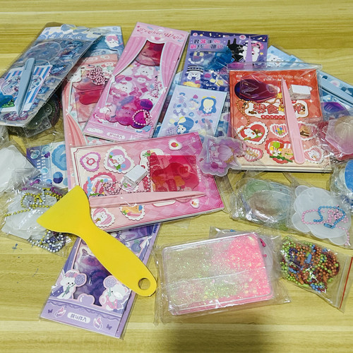 一斤装咕卡套装咕卡盘咕卡贴纸工具包流沙砖按斤卖DIY儿童玩具