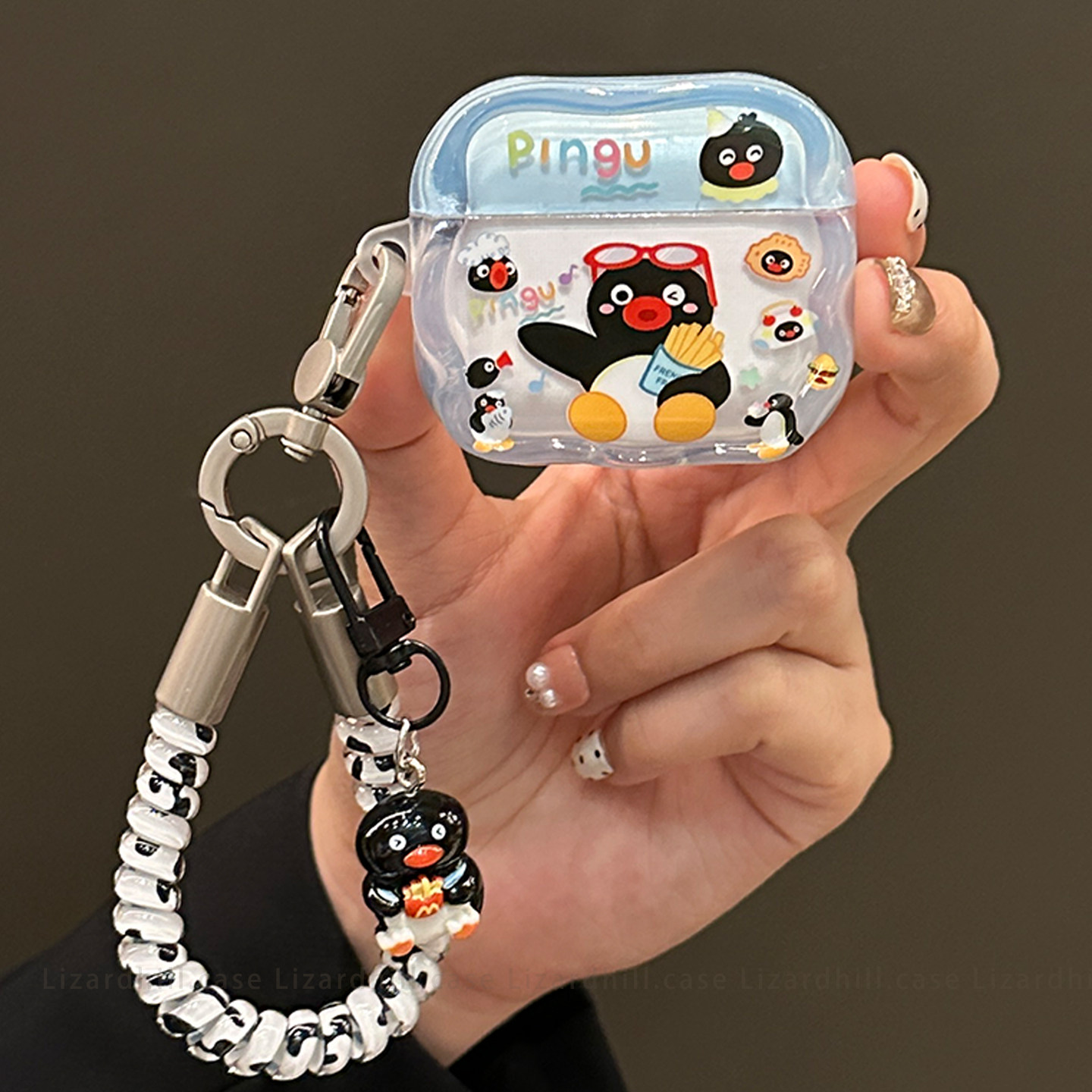 可爱企鹅pingu适用苹果airpodspro3耳机套新款女airpods4保护壳带挂绳airpods2二三四代无线蓝牙1代全包防摔图片