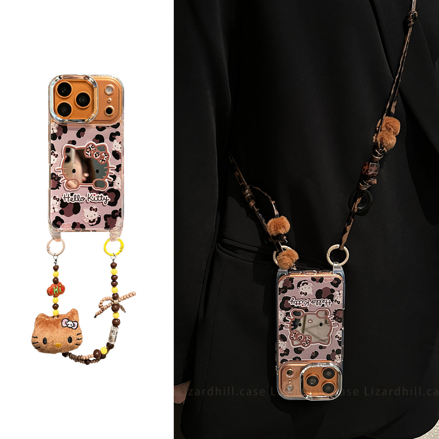 lizardhill 镜面紫豹纹kt适用苹果17promax手机壳新款16pro女iphone15斜挎可背带挂绳14pro超好看13独特软套,3C数码配件,手机保护套/壳,淘宝优惠券,粉丝福利购,淘宝优惠卷