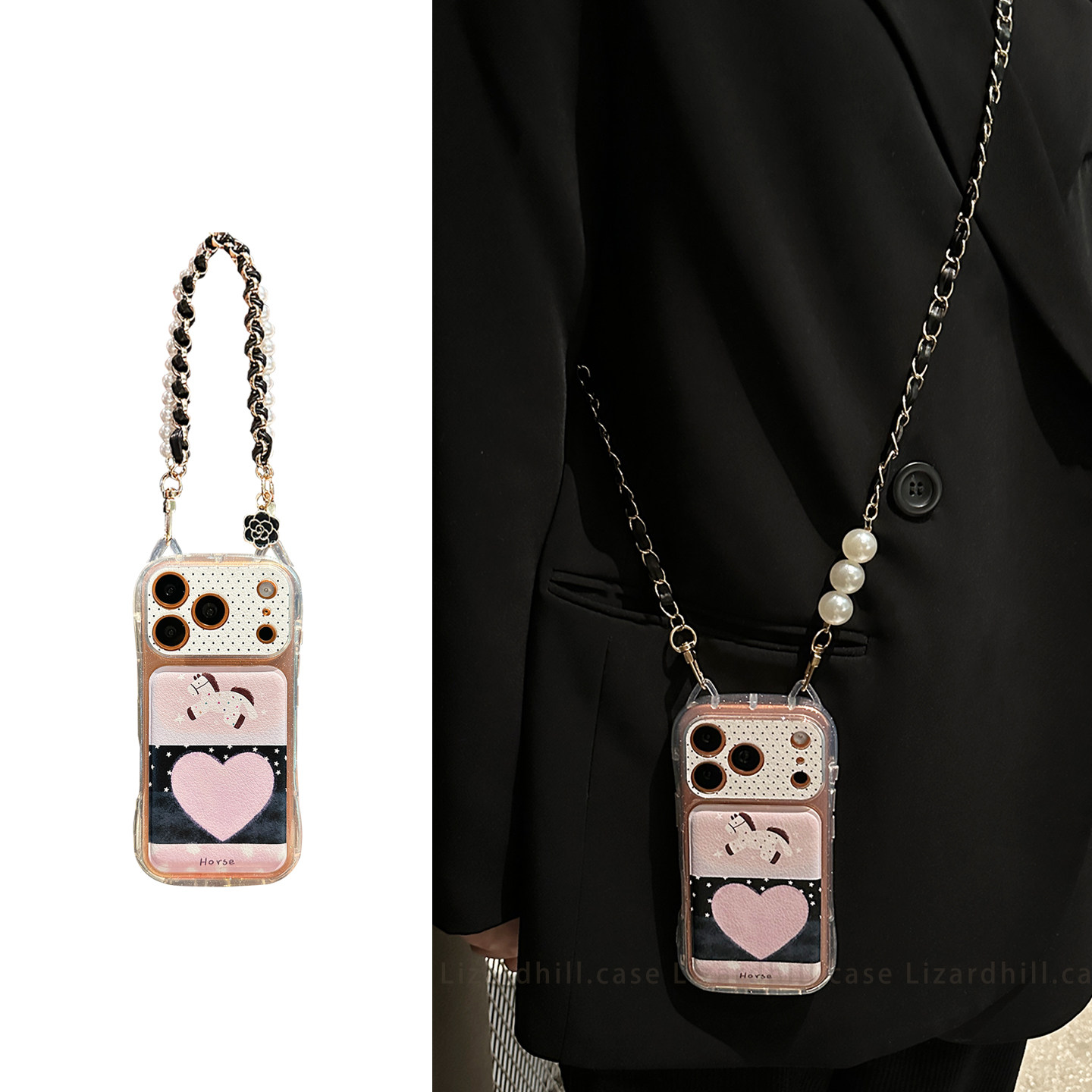lizardhill 超可爱猫耳爱心马适用苹果17promax手机壳新款16pro女iphone15斜挎背带挂绳14pro全包防摔超好看,3C数码配件,手机保护套/壳,淘宝优惠券,粉丝福利购,淘宝优惠卷