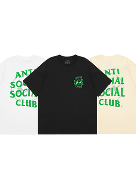 ASSC x Fragment Design联名款闪电短袖绿色LOGO藤原浩联名T恤