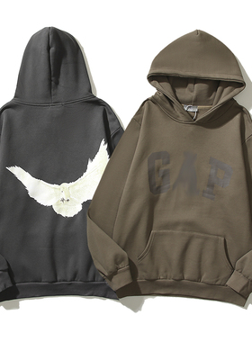 Kanye侃爷YE 联名GXP飞鸽美式高街男女复古宽松重磅加绒卫衣帽衫