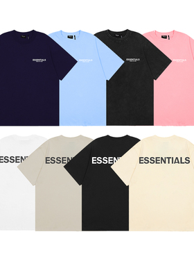 ESSENTIALS复线FOG反光字母短袖T恤潮牌高街风宽松情侣装半袖男