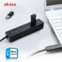 Akasa di động USB3.0 trung tâm trung tâm mở rộng máy tính xách tay usb splitter 4 cổng chuyển đổi - USB Aaccessories đầu sạc micro usb