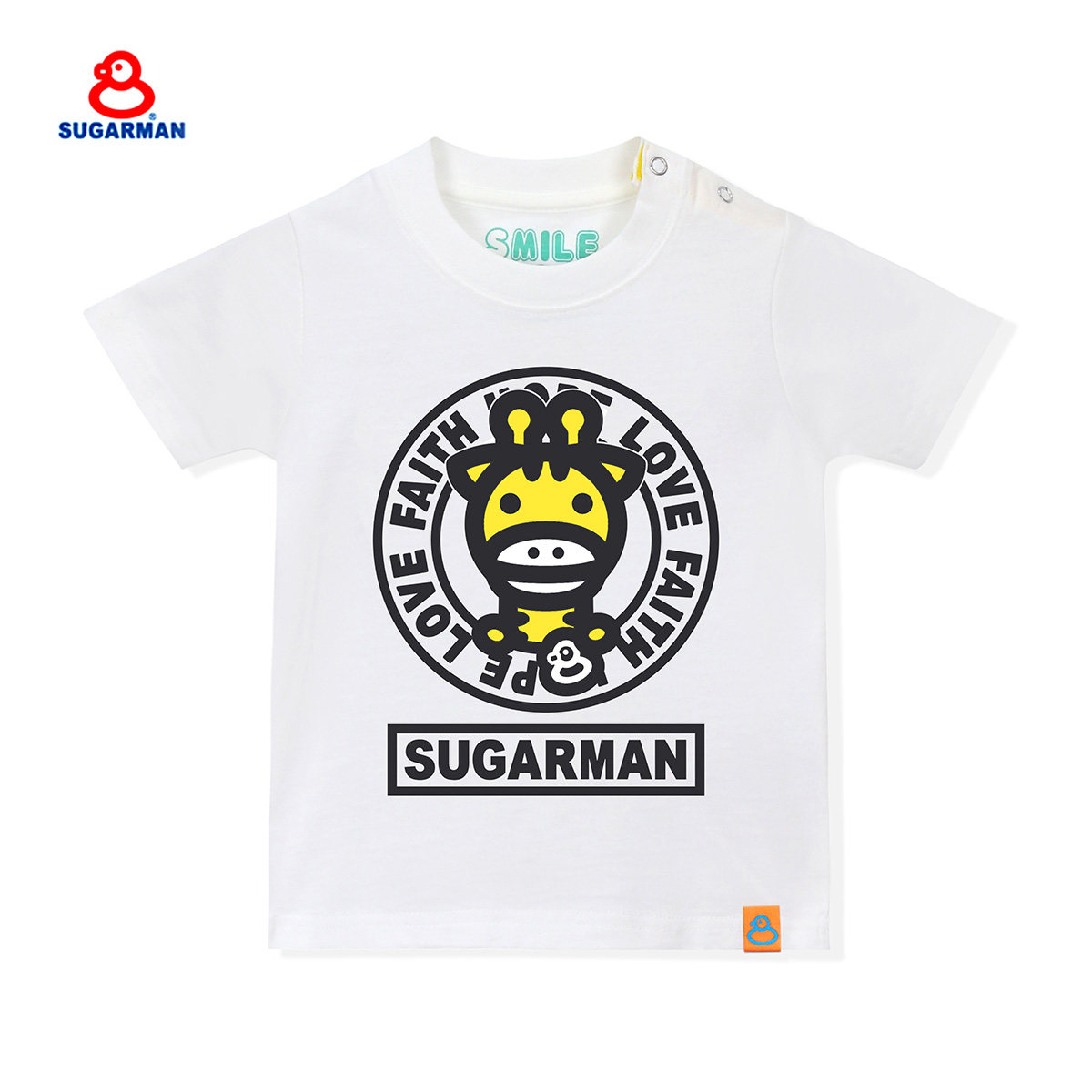 sugarman潮牌香港品牌糖人2024动物款长颈鹿造型短袖t恤亲子款