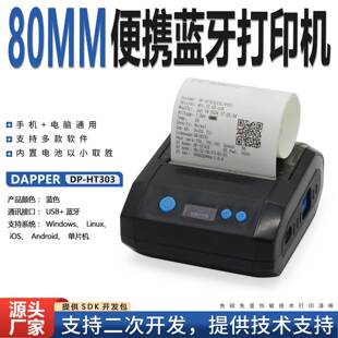 DAPPPER便携式蓝牙热敏票据收银纸DP-HT303清单打印