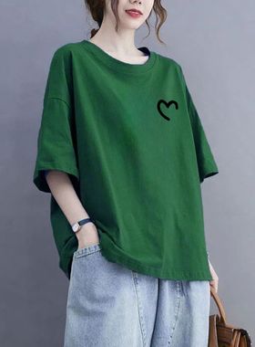 300斤胖mm大码夏季2025孕妇装上衣230斤短袖纯棉女体t恤新款半袖