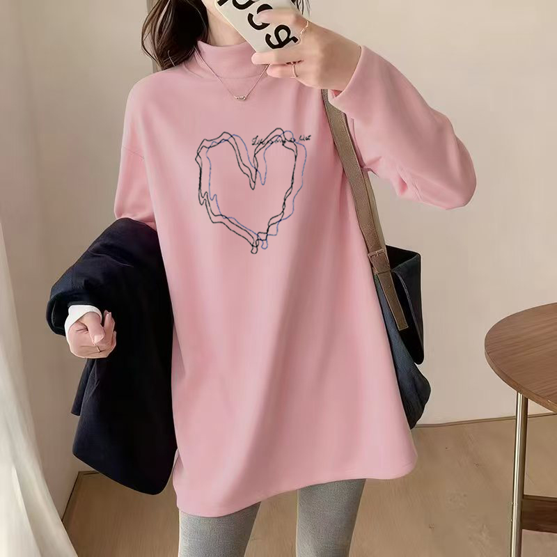 2025秋冬款大码300斤德绒打底衫孕妇上衣高级感女长袖T恤显瘦宽松