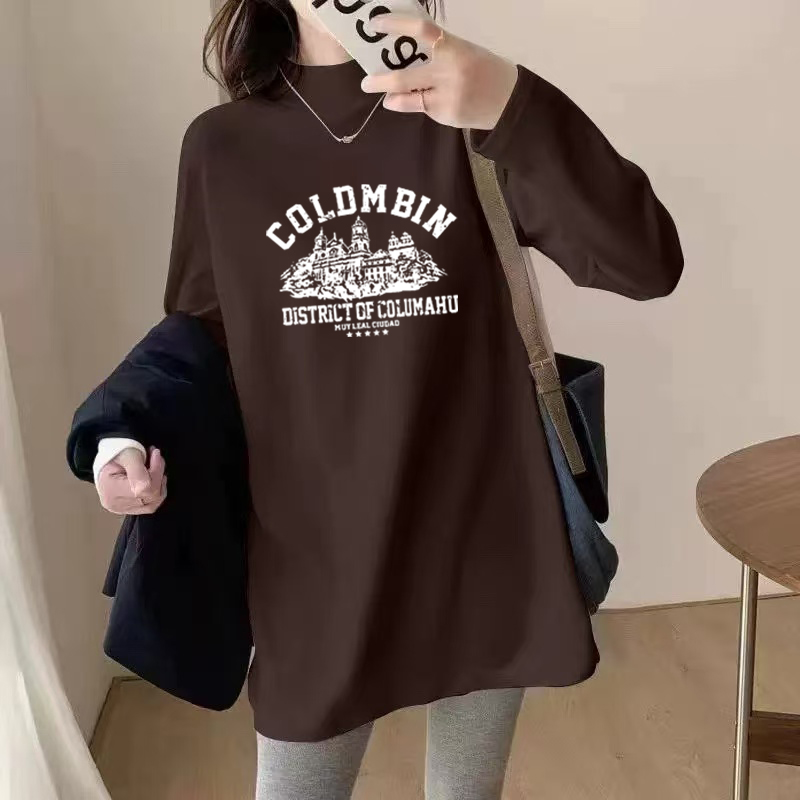 2025新款胖mm大码秋季德绒打底衫遮肚子外穿女上衣中长款长袖t恤