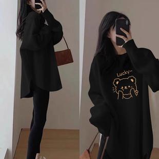 女t恤上衣 长袖 休闲胖mm大码 300斤显瘦外穿2025秋冬德绒加厚打底衫
