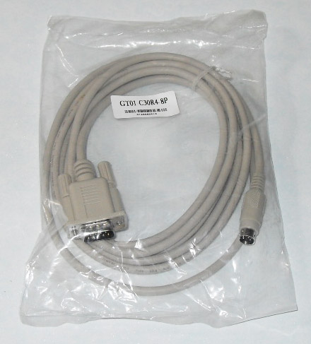 适用三菱GOT1000与PLC通迅，GT1050,1055与FX通讯线GT01-C30R4-8P