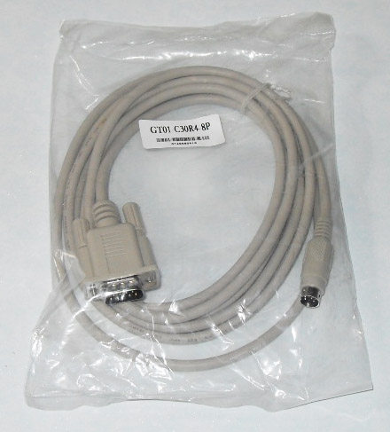 适用三菱GOT1000与PLC通迅，GT1050,1055与FX通讯线GT01-C30R4-8P