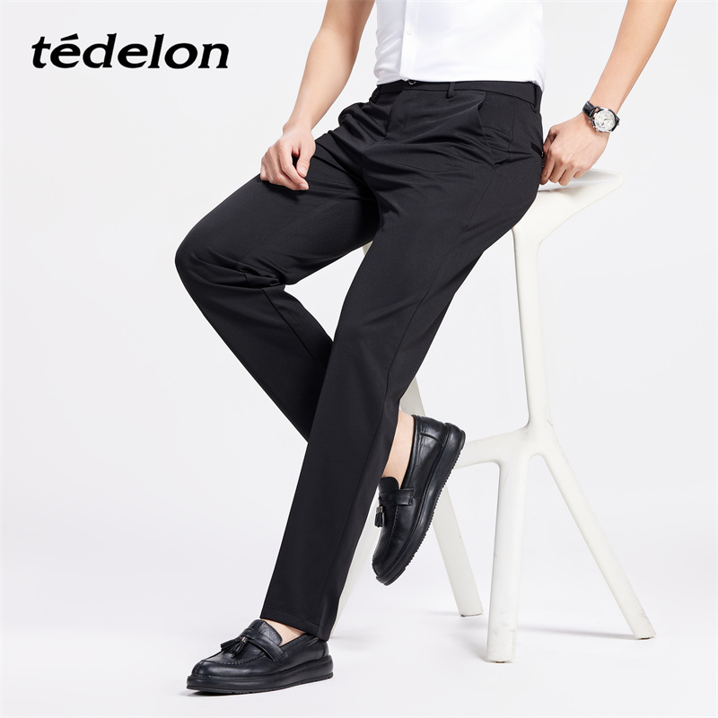 【吉娜粉丝专享】tedelon四季款平腰休闲长裤K1439104