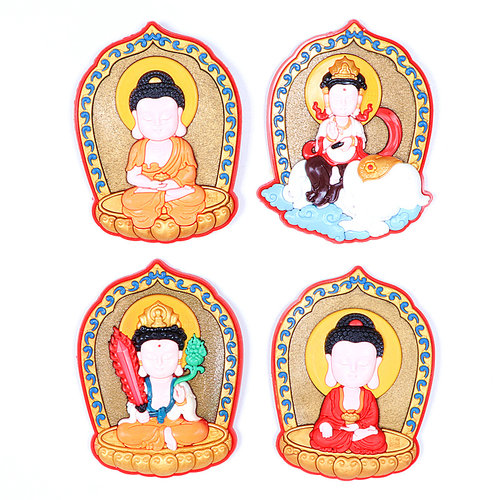 新年百变冰箱贴车贴五福临j门招财进宝一帆风顺菩萨观音人物磁贴