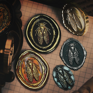 新品 昆虫系列 蜘蛛蝴蝶甲虫蝎子瓢虫飞蛾标本 火漆印章黄铜章头