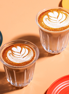 ins风美式冰咖啡杯冷萃杯拉花杯澳白杯拿铁杯Dirty咖啡玻璃杯水杯