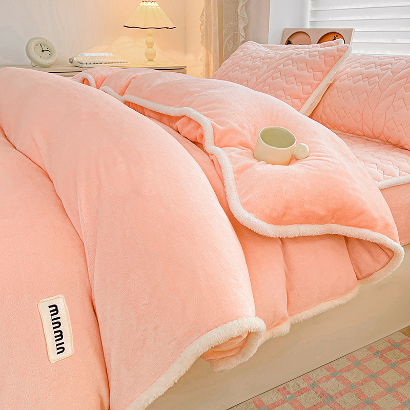 2025新款牛奶绒被套单件珊瑚绒双面加绒秋冬毛绒保暖150×200被罩