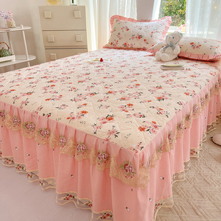 2025新款 公主风防滑床罩三件套定制 全棉加厚夹棉床裙单件纯棉韩版