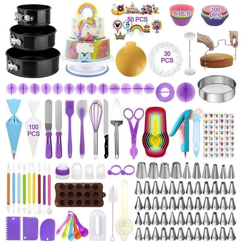Cake Turntable Decorating Set mould Baking Nozzle Piping Bag