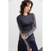 套头设计高级感打底衫 薄款 上衣 冬季 羊毛修身 针织衫 女士2025新款