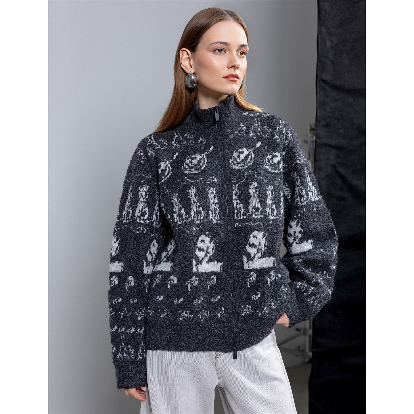 毛衣开衫外套女款2025新款秋冬宽松慵懒风高级感加厚外穿针织衫,女装/女士精品,毛针织衫,淘宝优惠券,粉丝福利购,淘宝优惠卷