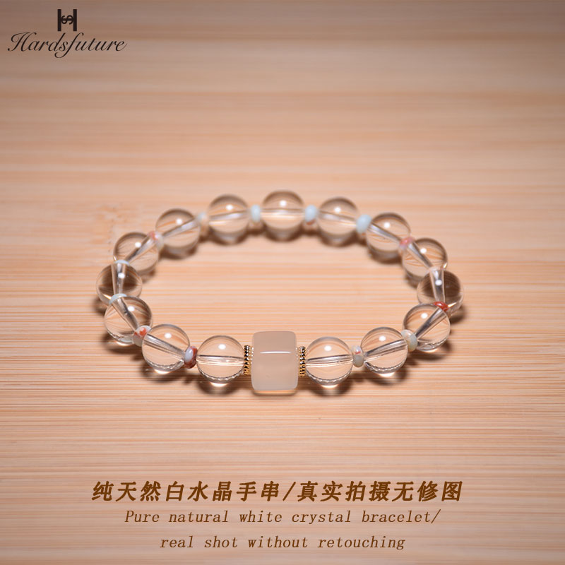 方糖天然白水晶纯净体手串