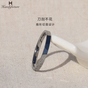 切面不变色钨金情侣戒指韩版个性时尚女士尾戒七夕情人节礼物包邮