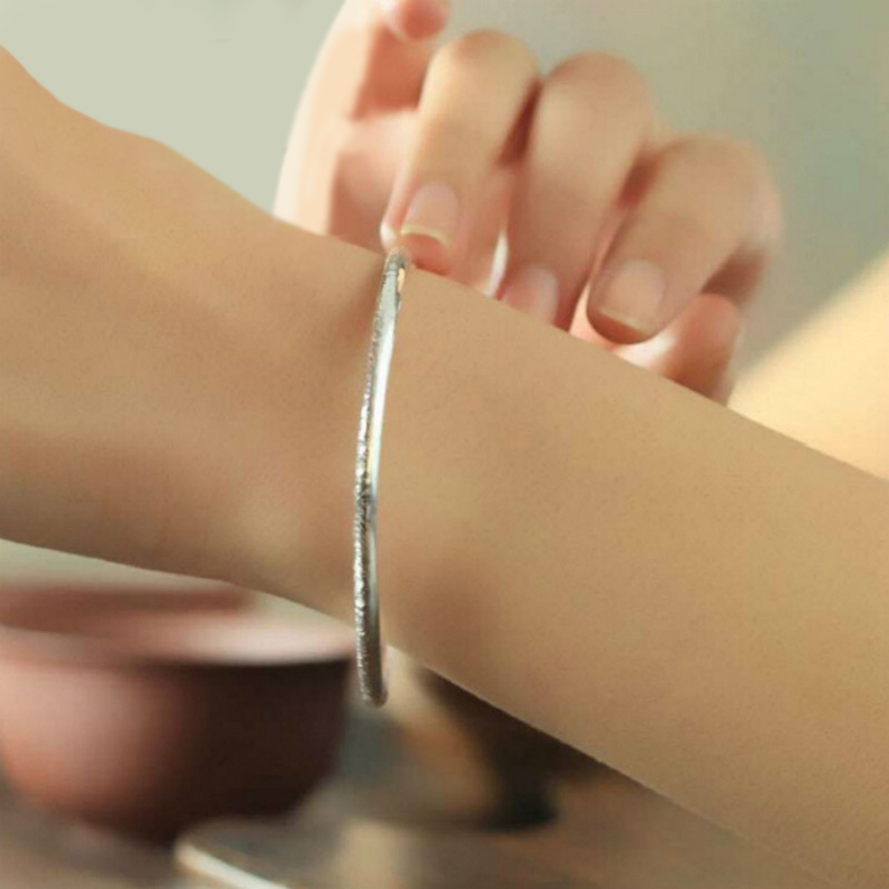 简约复古S925纯银饰品时尚女式波西米亚开口手饰女款手镯手环礼物