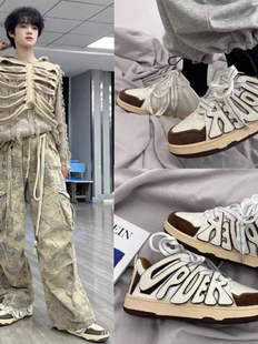 TF家族四代汪浚熙张函瑞同款鞋子平底字母休闲鞋板鞋情侣运动鞋男