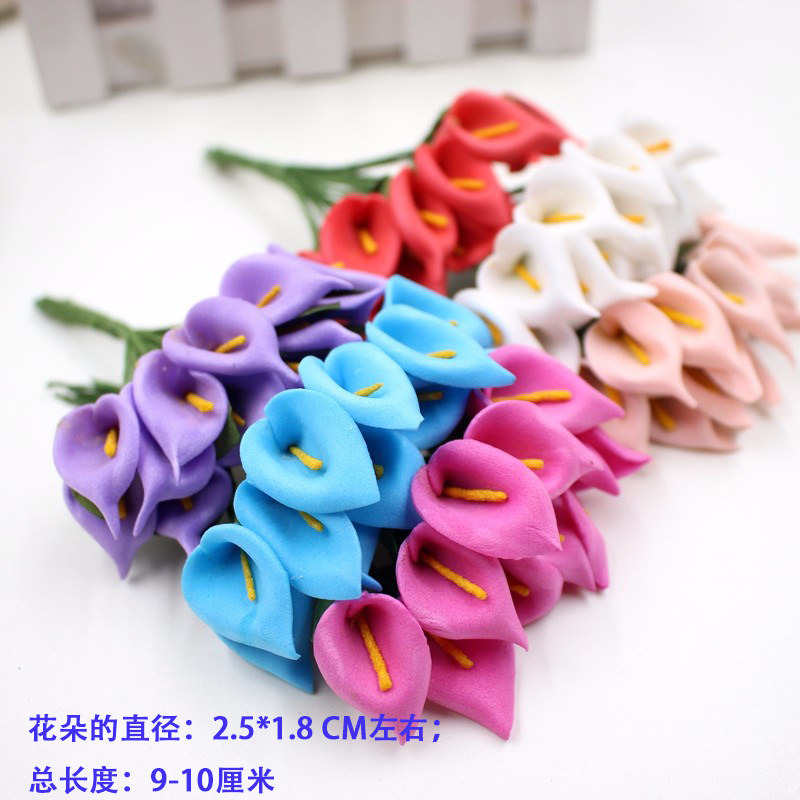 仿真花PE马蹄莲 DIY新娘旅游 假花 花环手环 制作材料 配件装饰