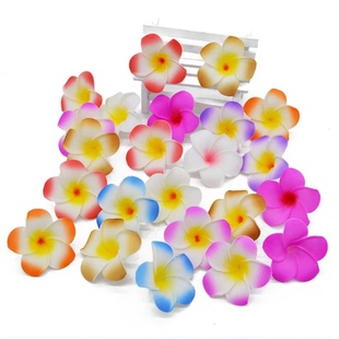 鸡蛋花头饰仿真花DIY发夹发卡女士头花沙滩发饰花朵批 发花夹子