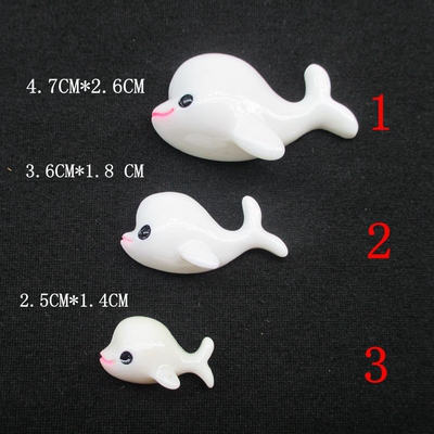diy小海豚手机壳饰品素材树脂花
