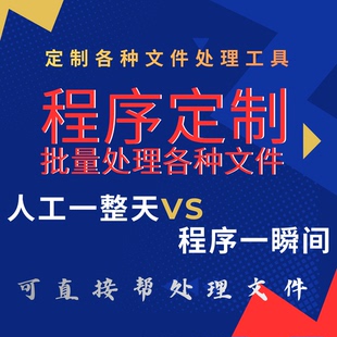 定制脚本自动化办公批量文件处理文本提取数据清洗excel代写处理