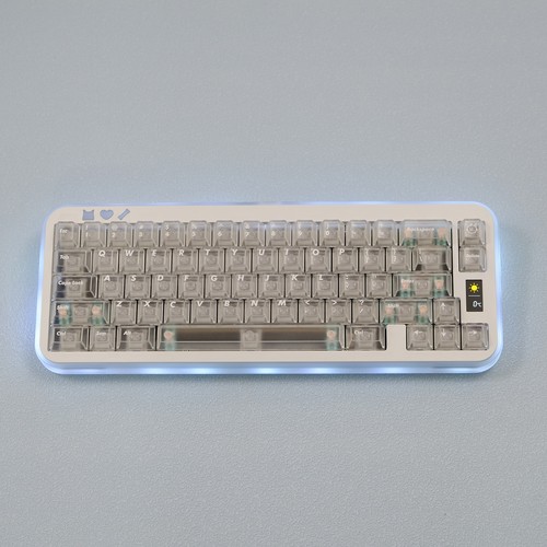 爱菲雾透红雾透黑键帽ABS
