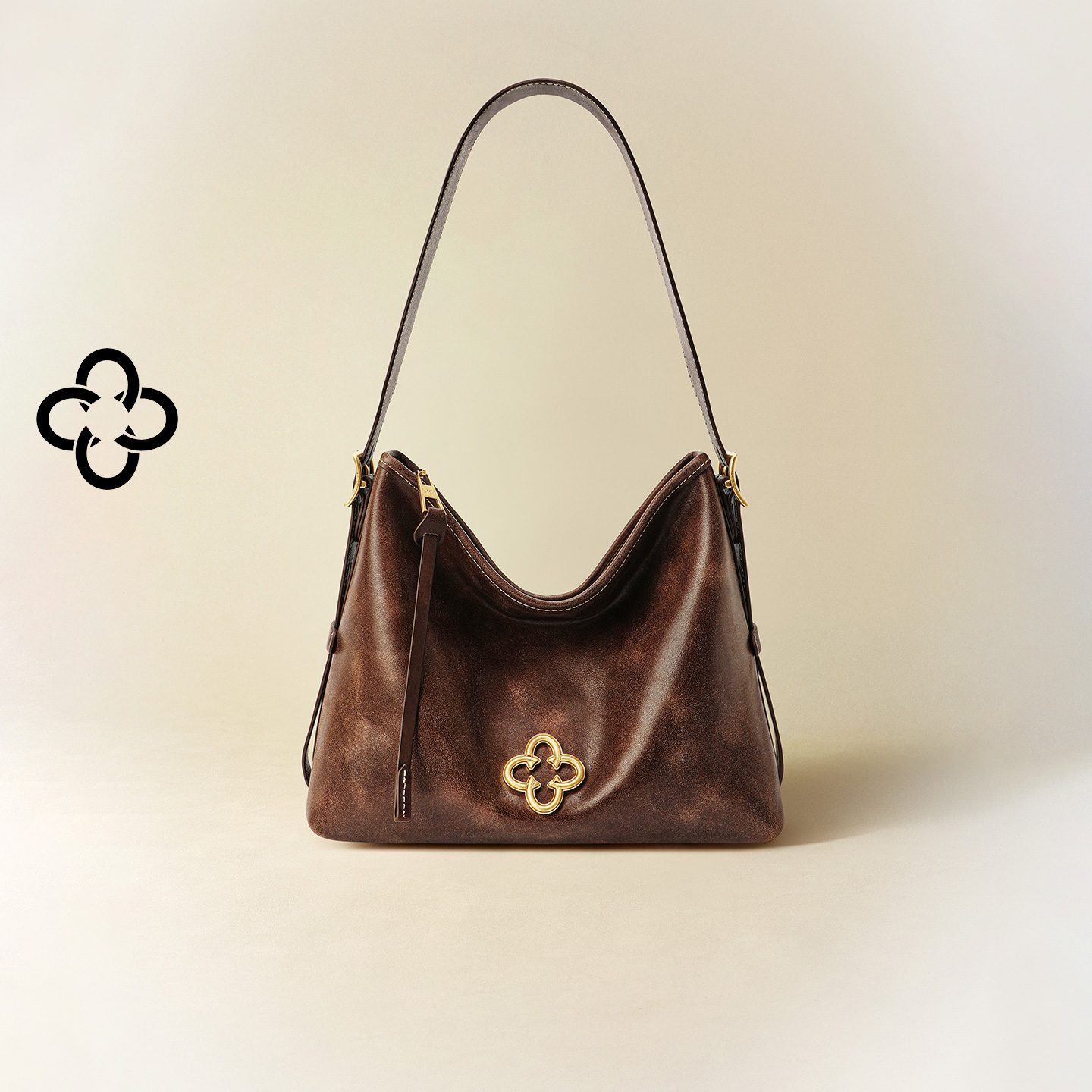 CASSILE卡思乐松涛托特包秋冬新款复古植鞣牛皮大容量斜挎hobo包