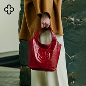 卡思乐红色新娘婚包植鞣牛皮MINI马甲手提包复古樱桃红色小托特包