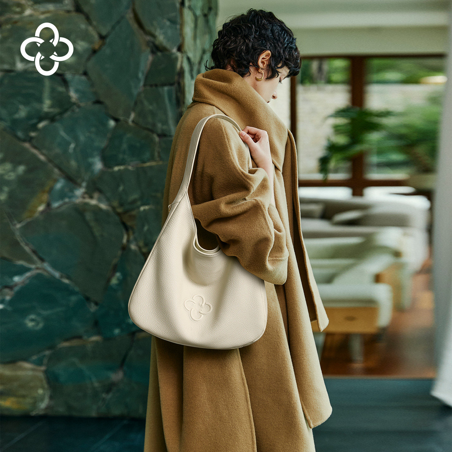 意大利进口真鹿皮 卡思乐懒懒包单肩托特包通勤大容量腋下女包软