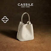 情人节礼物 意大利鹿皮卡思乐女包手提菜篮子高级通勤小水桶包