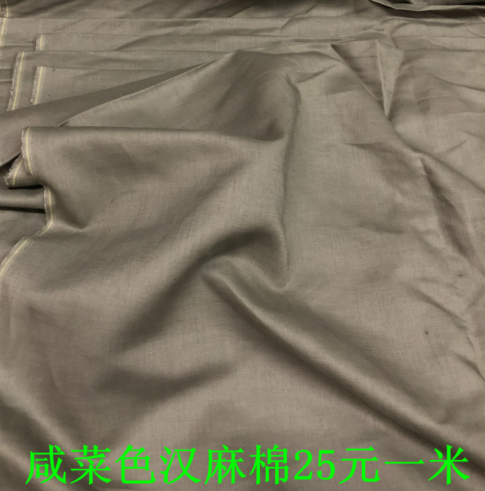 咸菜色汉麻棉裤子棉麻唐装袍子经典色纯亚麻柔软苎麻手工衬衫裤子