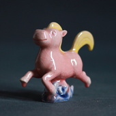 洛阳伴手礼文创陶瓷小胖马唐三彩马办公室桌面摆件工艺品旅游纪念