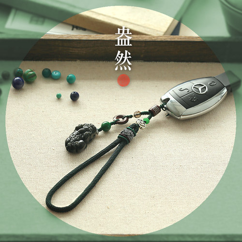 原创黑曜石招财貔貅diy节日