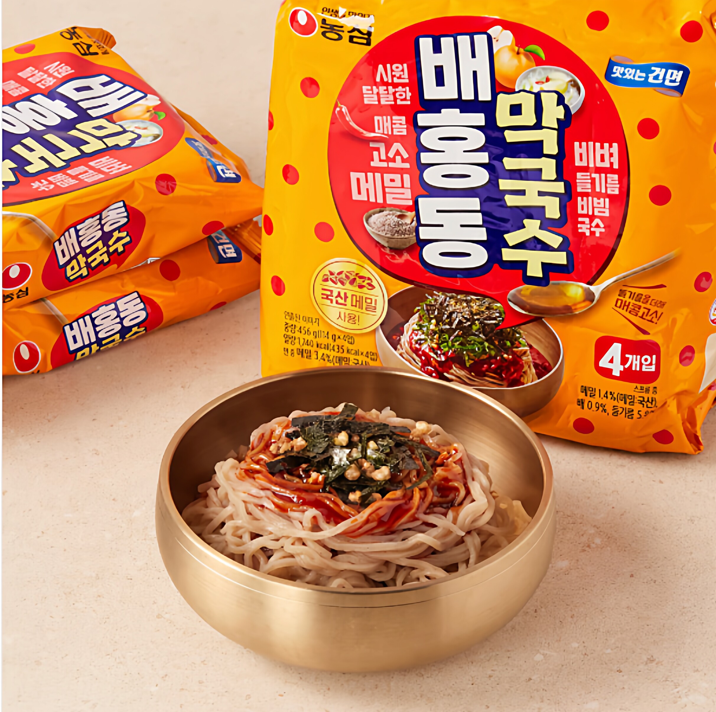 农心新品甜味辛辣凉拌荞麦面
