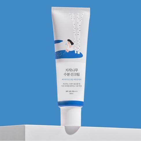 韩国直发柔恩莱独岛白桦树防晒乳美白防晒霜SPF50+轻薄防紫外线