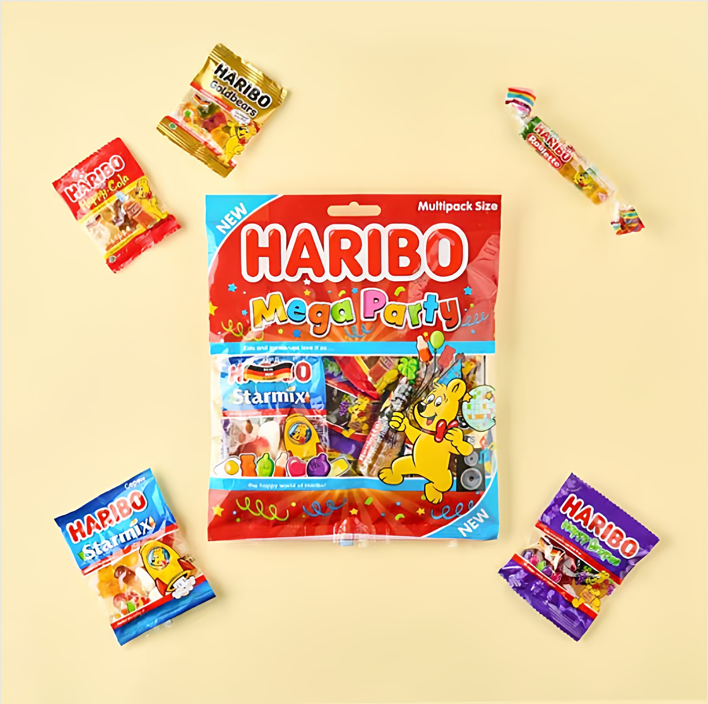 韩国直发HARIBO果味软糖Q弹好吃五种口味独立小包装酸甜好吃零食