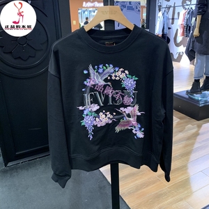 EVISU 福神2024春夏新品 女士仙鹤花卉刺绣卫衣2ESHTW4SW4073OSCT