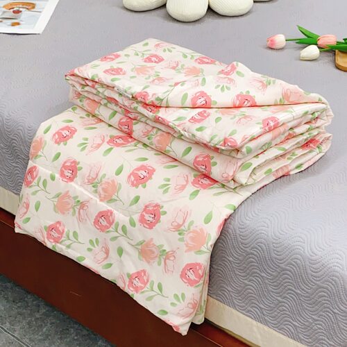 夏凉被胧聚酯纤维吸湿透气夏季